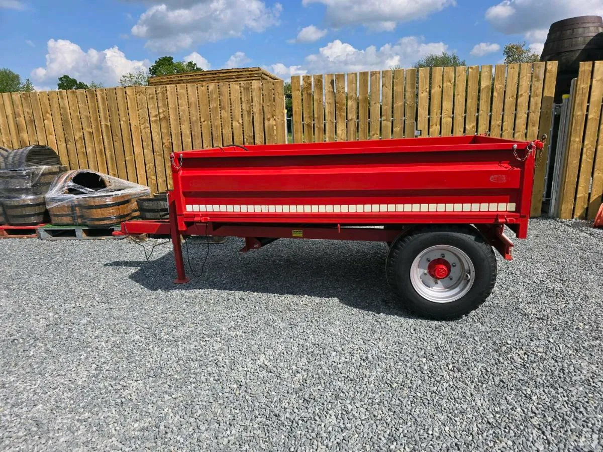 8x5ft steel tipping tractor garden trailer - Image 3