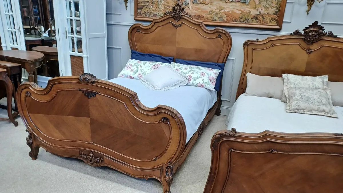 French antique double bed Louis XV - Image 1