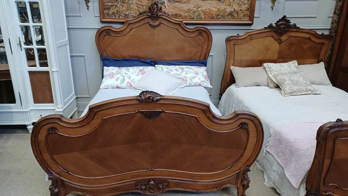 French antique double bed Louis XV - Image 2