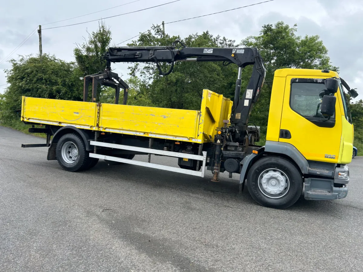 2008 Daf lf 55 220 18 ton flat with crane - Image 4