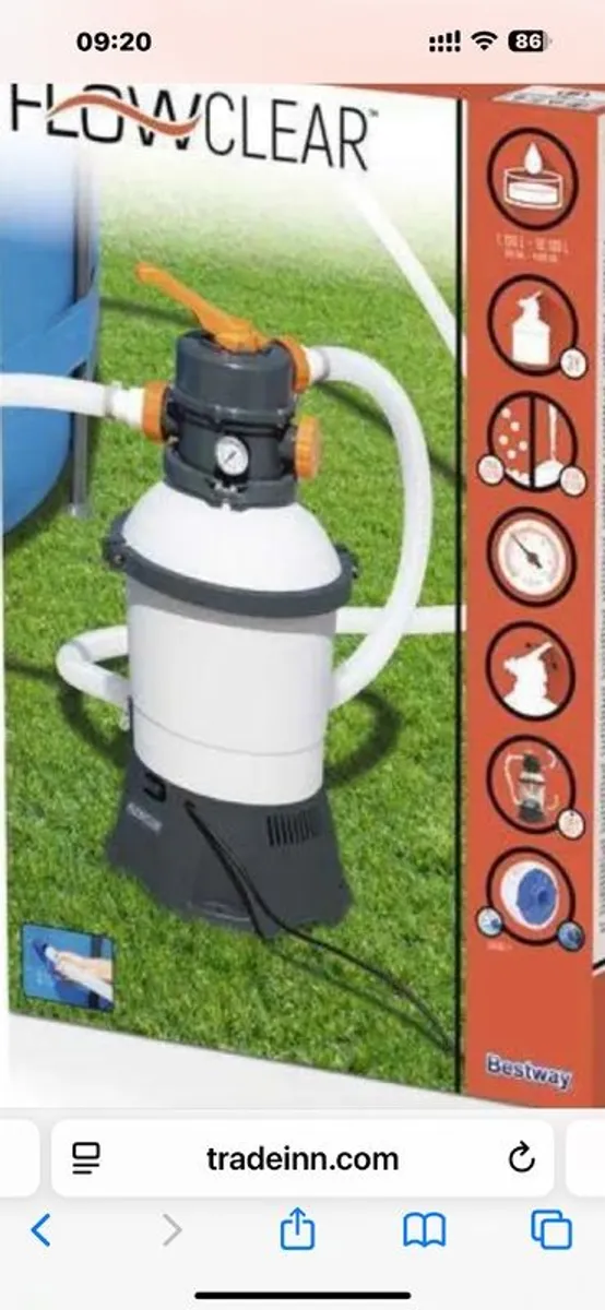 bestway clear flow pool sand filter - Image 2
