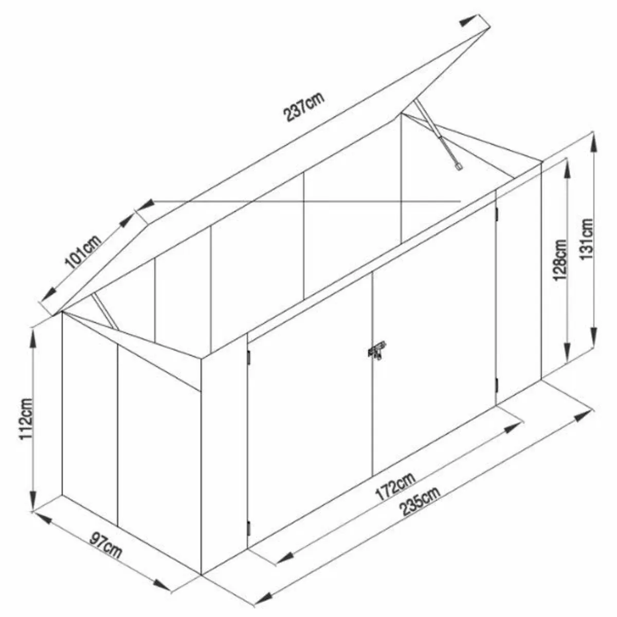Metal Wheelie Bin Storage – 3 Bay - Image 2