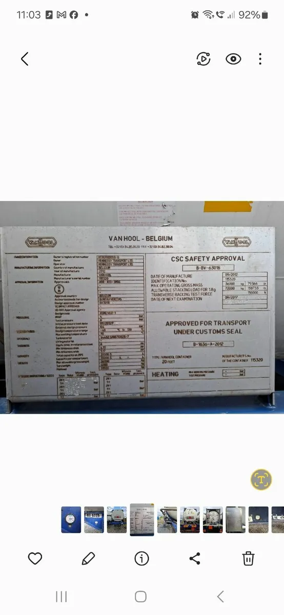 3 of ISO tankers on trailers - Image 2