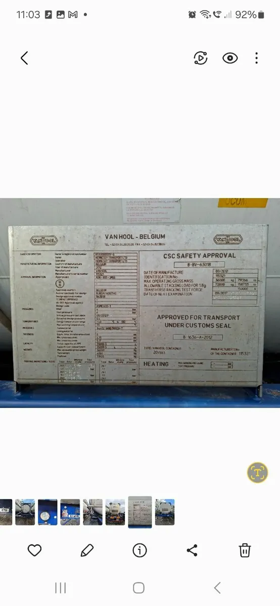 3 of ISO tankers on trailers - Image 3