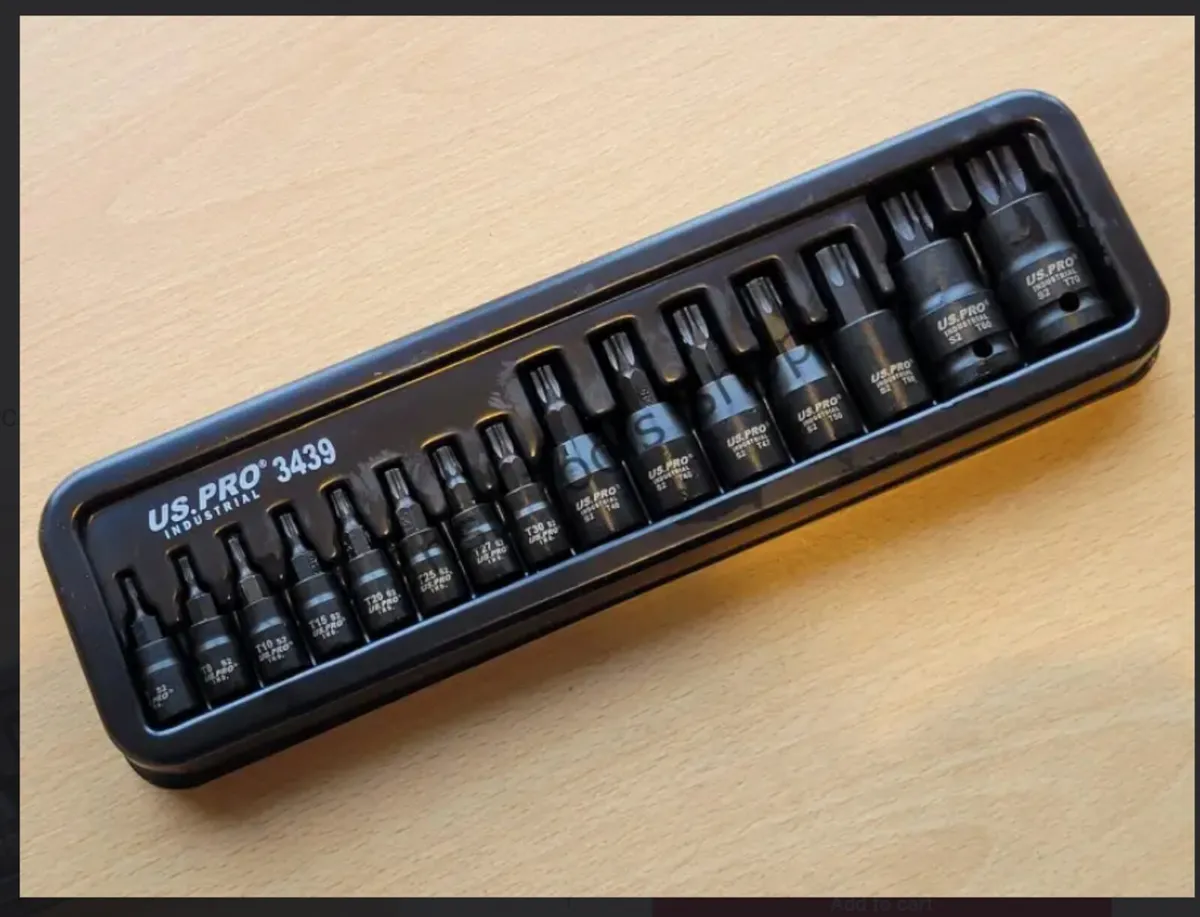 15PC 1/4″ 3/8″ 1/2″ Drive Star Bit Impact Torx Soc - Image 1