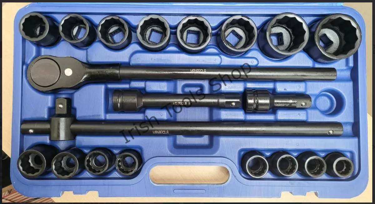 3/4″ Drive 21Pce 12 Point Metric Impact Socket Set - Image 1