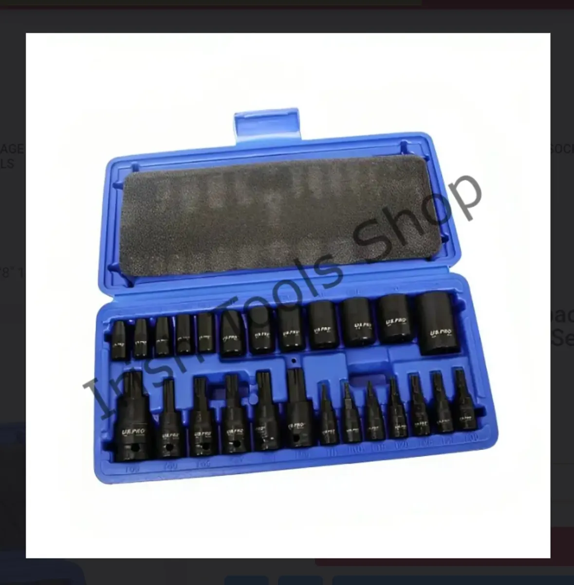 25 Piece 1/4″ 3/8″ 1/2″ Drive Impact E Star Socket - Image 1