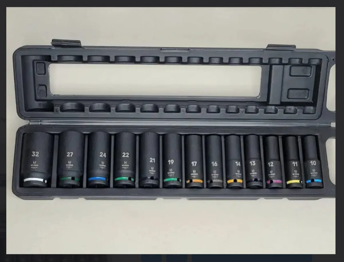 13 Piece 1/2″ Square Drive 78mm Long 6 Point Deep - Image 1