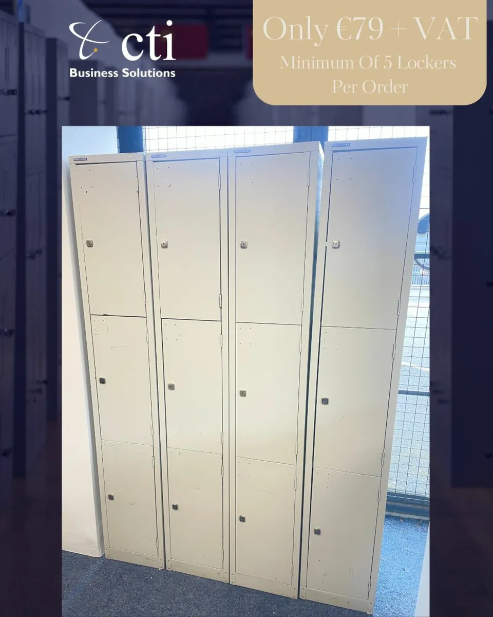 Grey 3 Door Lockers Available ~ 100 In Stock! - Image 4