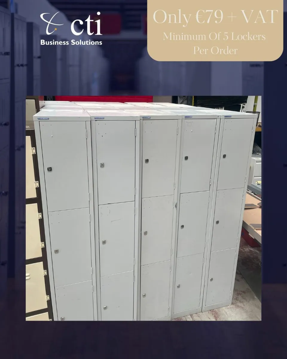 Grey 3 Door Lockers  ~ 100 In Stock! - Image 4