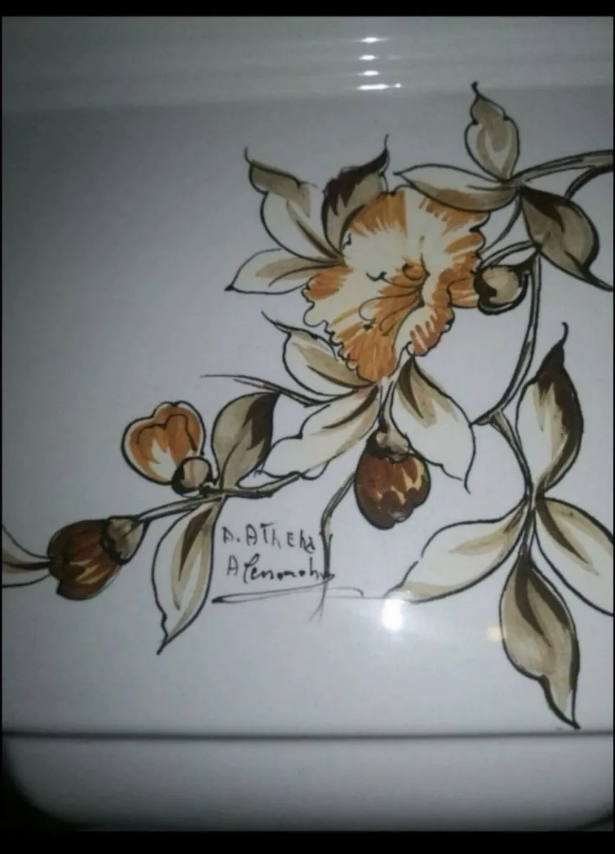 Unique square large signed ceramic lamp - Image 2