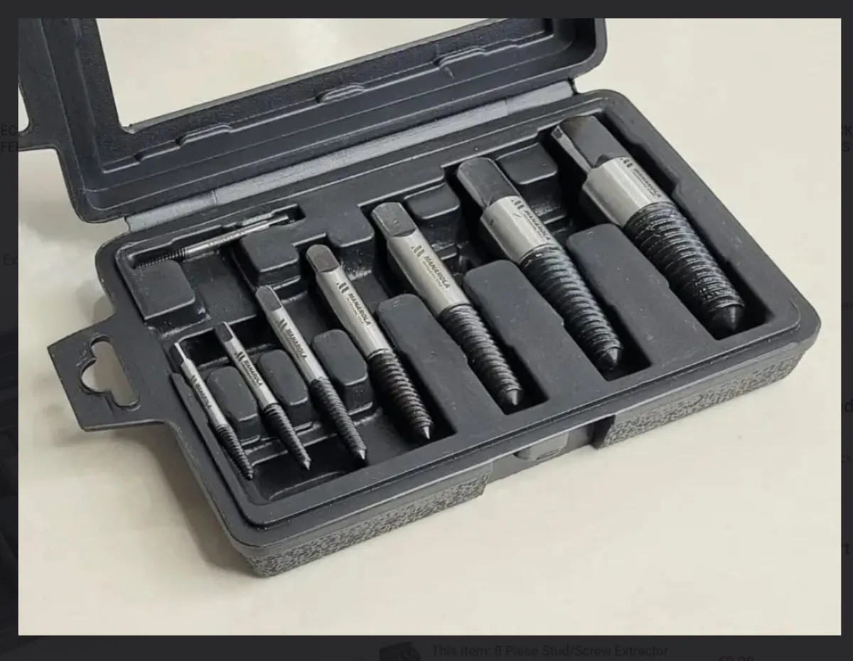 8 Piece Stud/Screw Extractor Set - Image 1