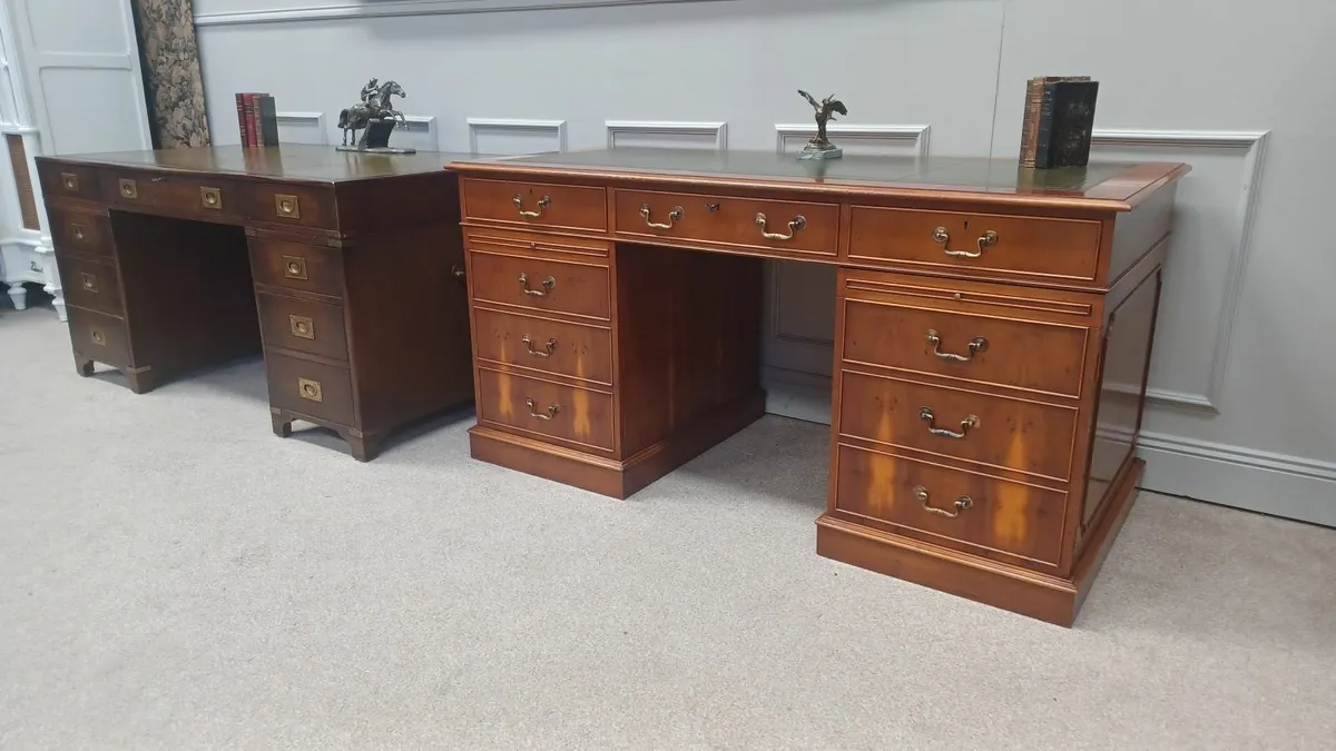 Large Vintage Georgian Style Desk - Image 1
