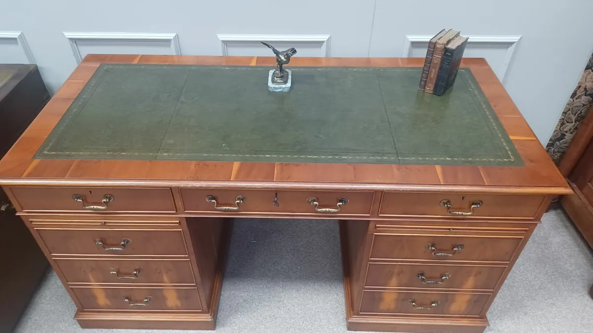 Large Vintage Georgian Style Desk - Image 2