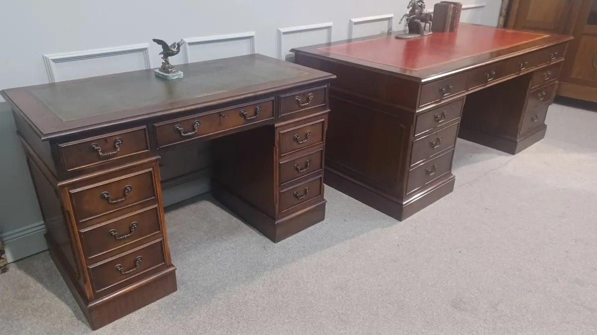 Vintage Georgian Style Desk 6 ft and 4 ft - Image 2