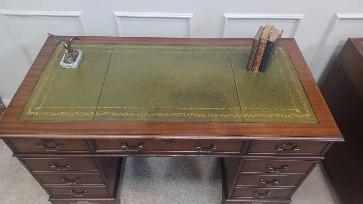 Two large - Military and Georgian Style desk - Image 3