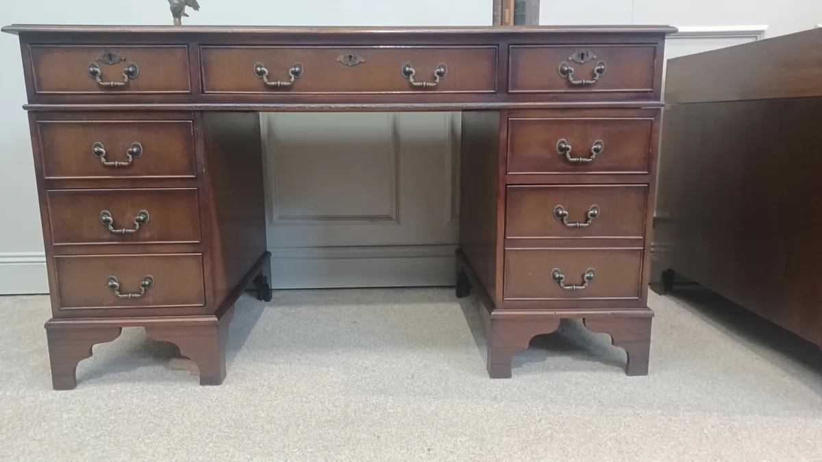 Two large - Military and Georgian Style desk - Image 4