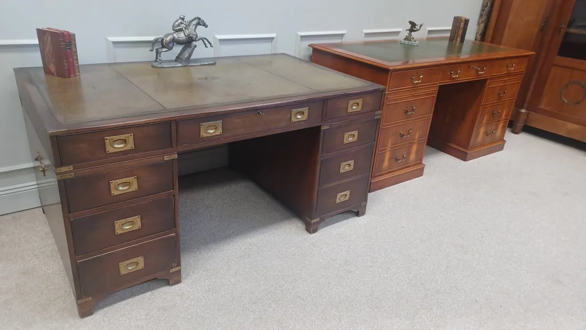 Large Double Sided Military Campaign Desk - Image 1