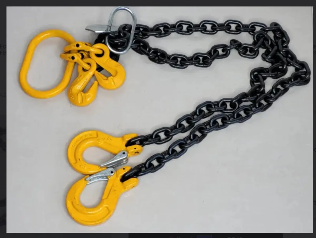 4.25 Ton Double Leg Chain Sling with Shorteners an - Image 1
