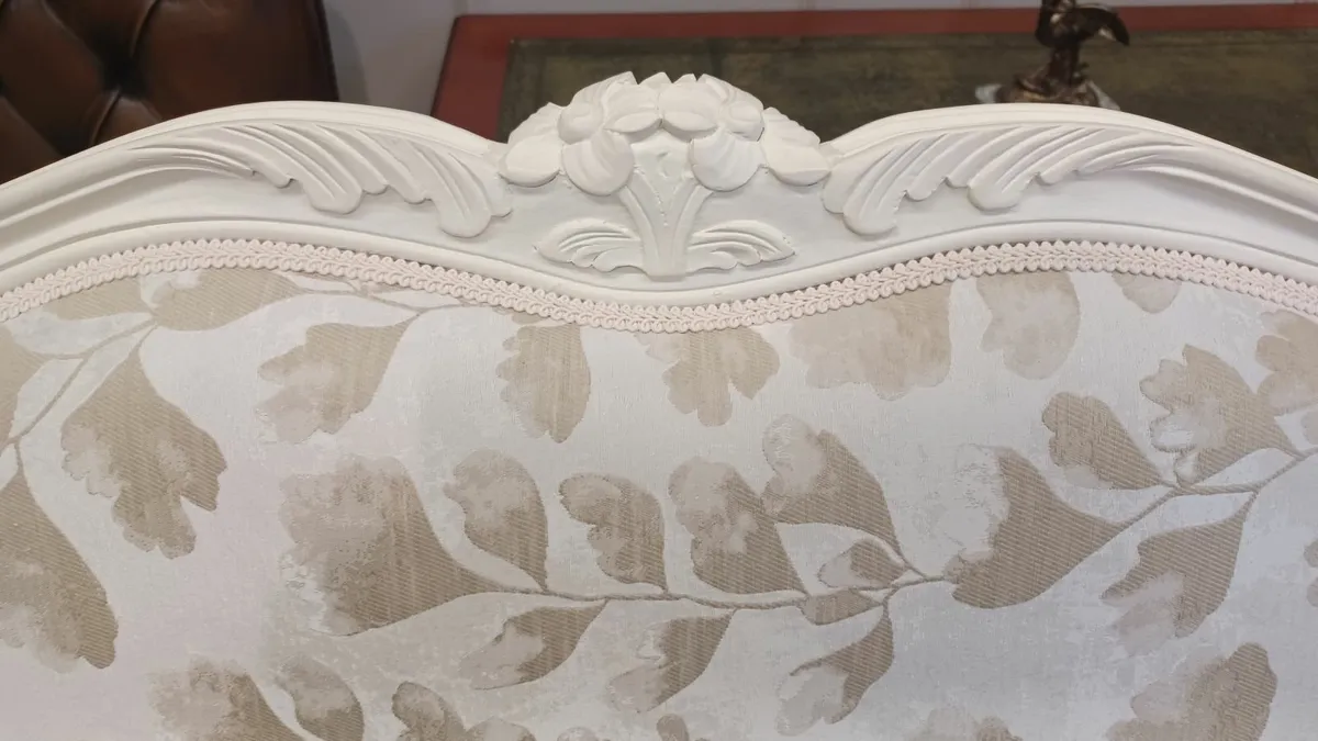 Three Antique Louis XV Upholstered Beds - Image 4