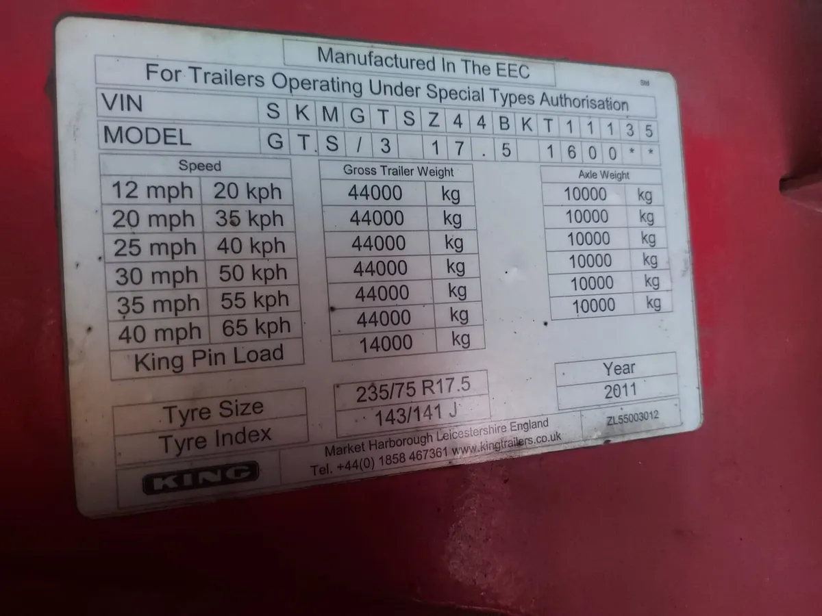 King Low loader trailer - Image 4