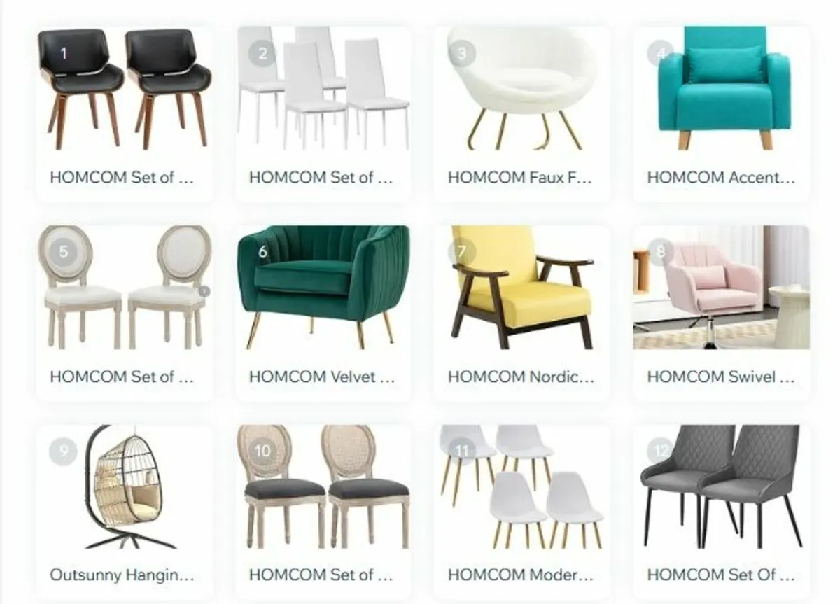 RANGE OF CHAIRS DINING KITCHEN LIVING ROOM - Image 1