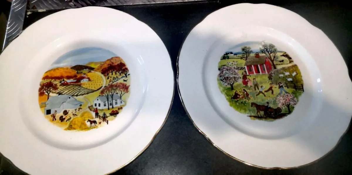 Pair of rare Royal Tara large plates - Image 1