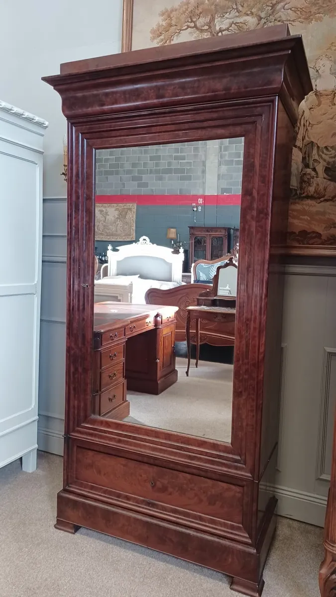 Three antique wardrobe - Image 2