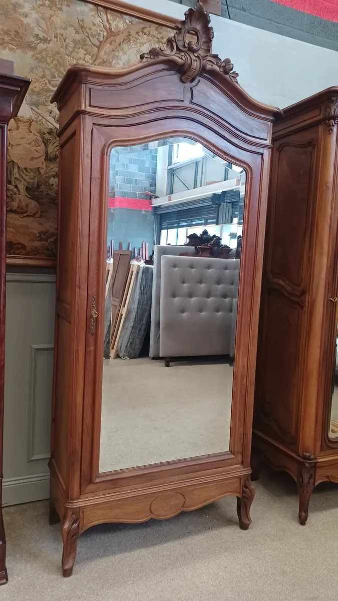 Three antique wardrobe - Image 3