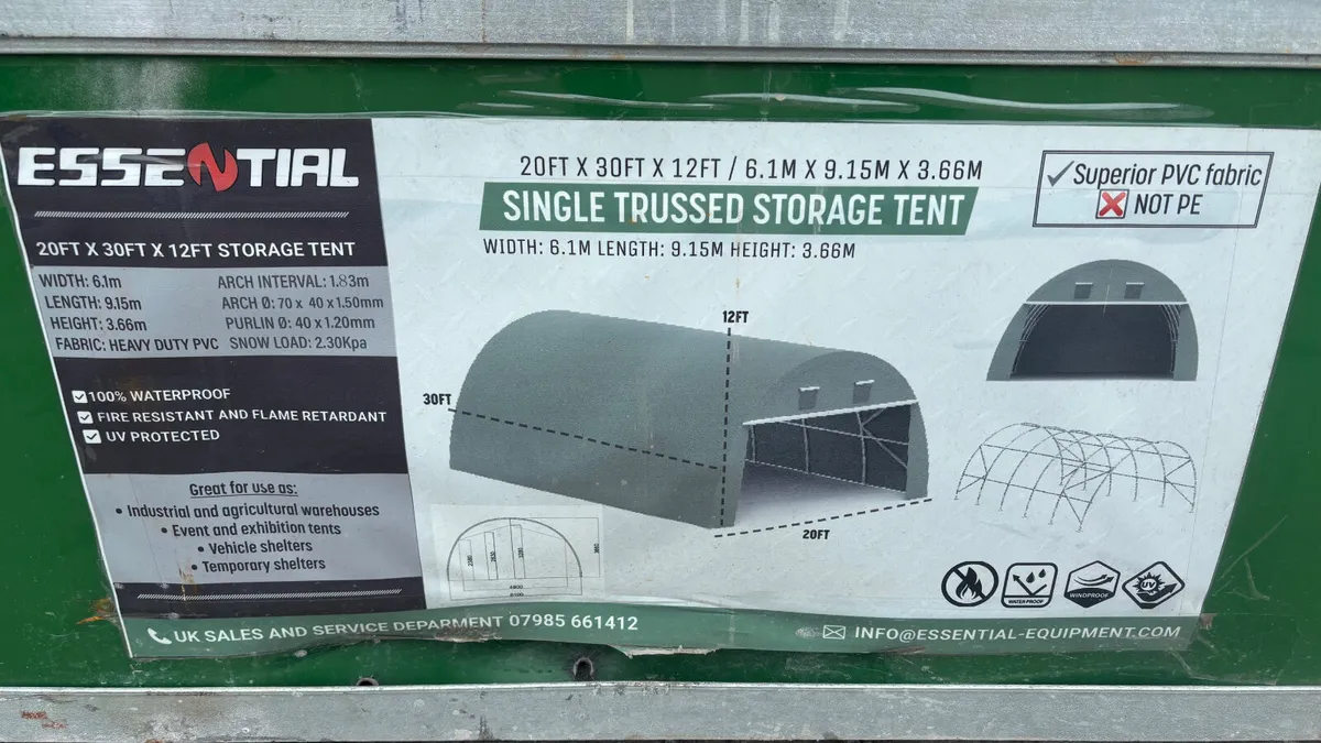 Essential Single Trussed Storage Tent - Image 1
