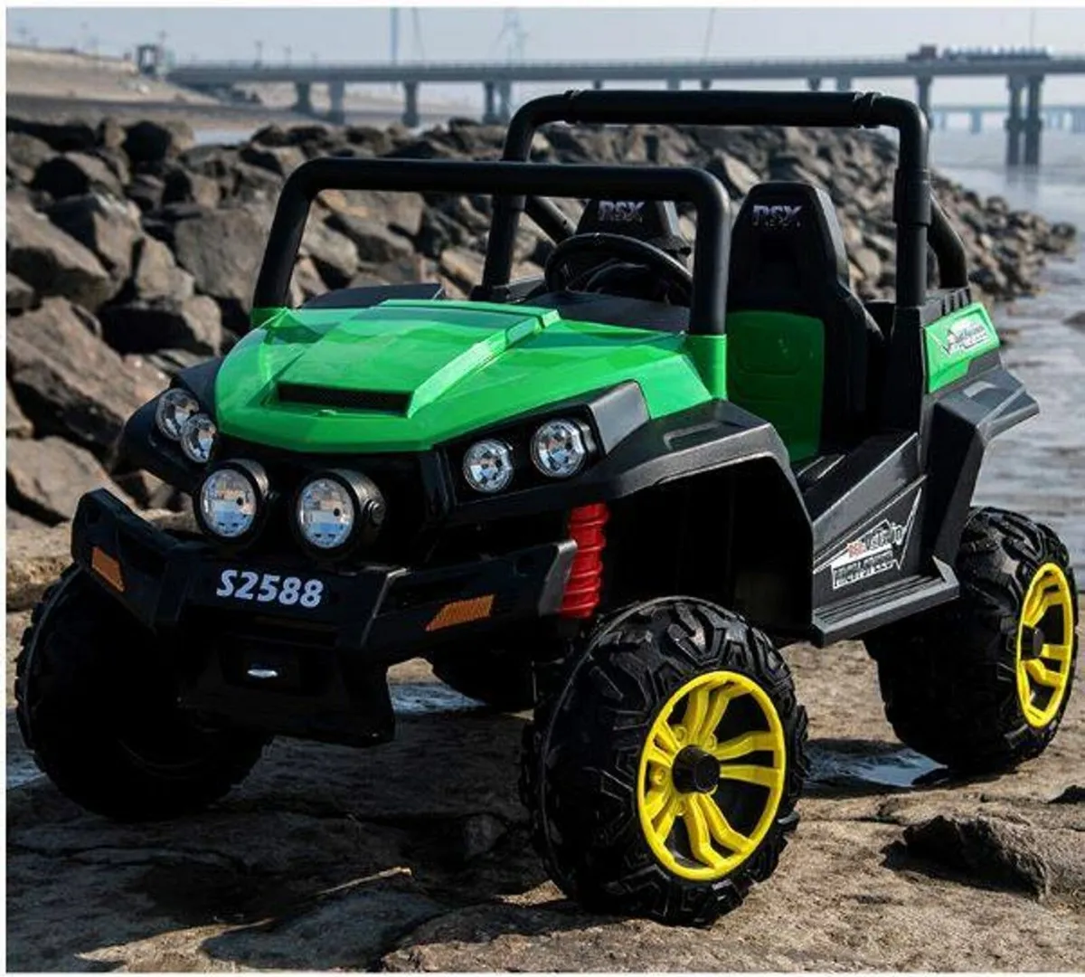 Ranch Wagon 24V Electric Ride On Buggy Green - Image 1