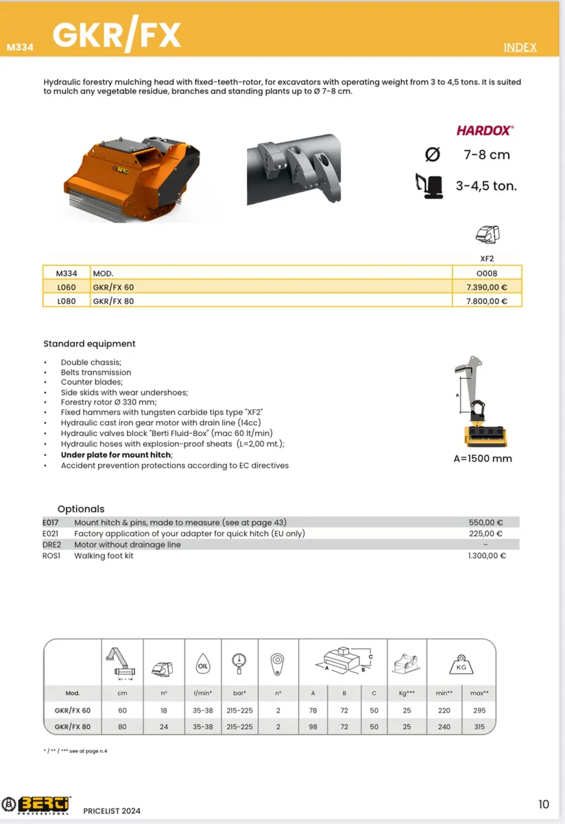 Berti Fixed Tooth 3 ton Mini Mulcher - Image 3