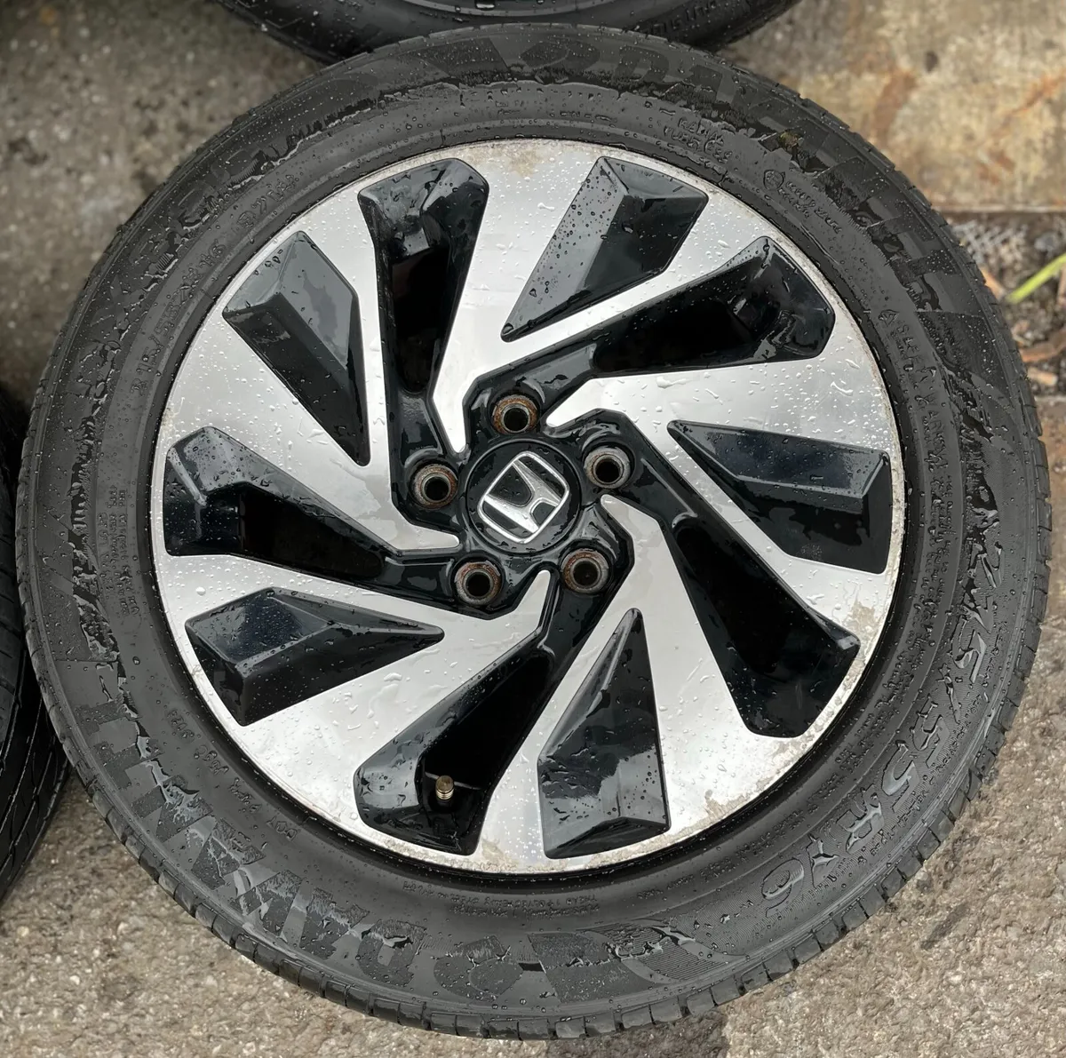 16" Honda Civic Alloy Wheels 2017 Black Polished - Image 4