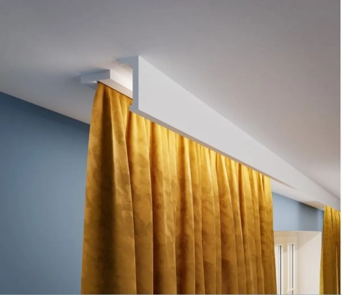 Curtain moulding profile with Led option 2 metres lenght - Image 1