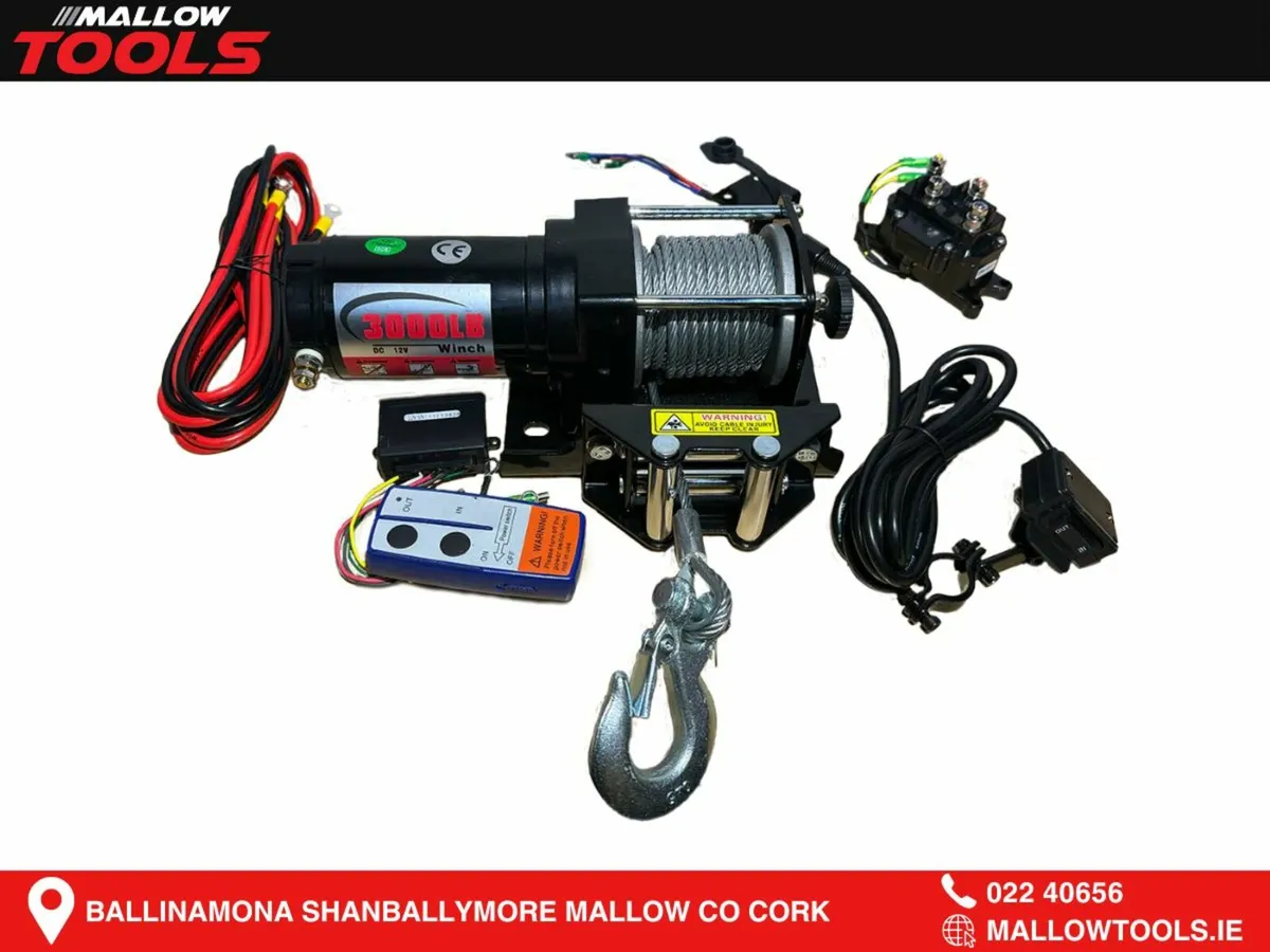 3000LB 12v Electric Winch (1.3 Tonne)