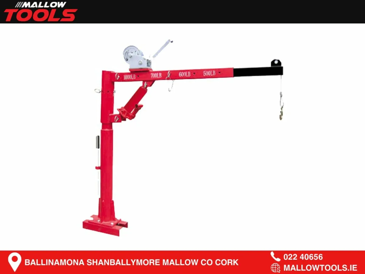 1000lbs Swivel Pick Up Crane with Winch (450kg)