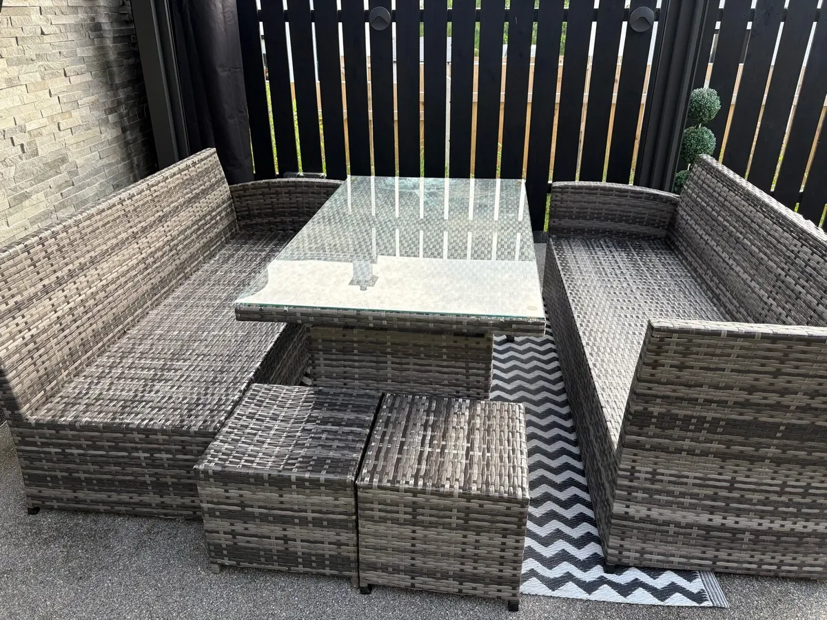 Rattan garden furniture