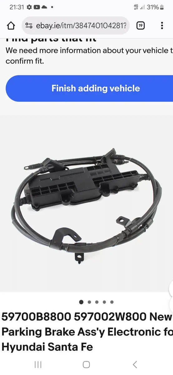 Hyundai santa fe handbrake repair