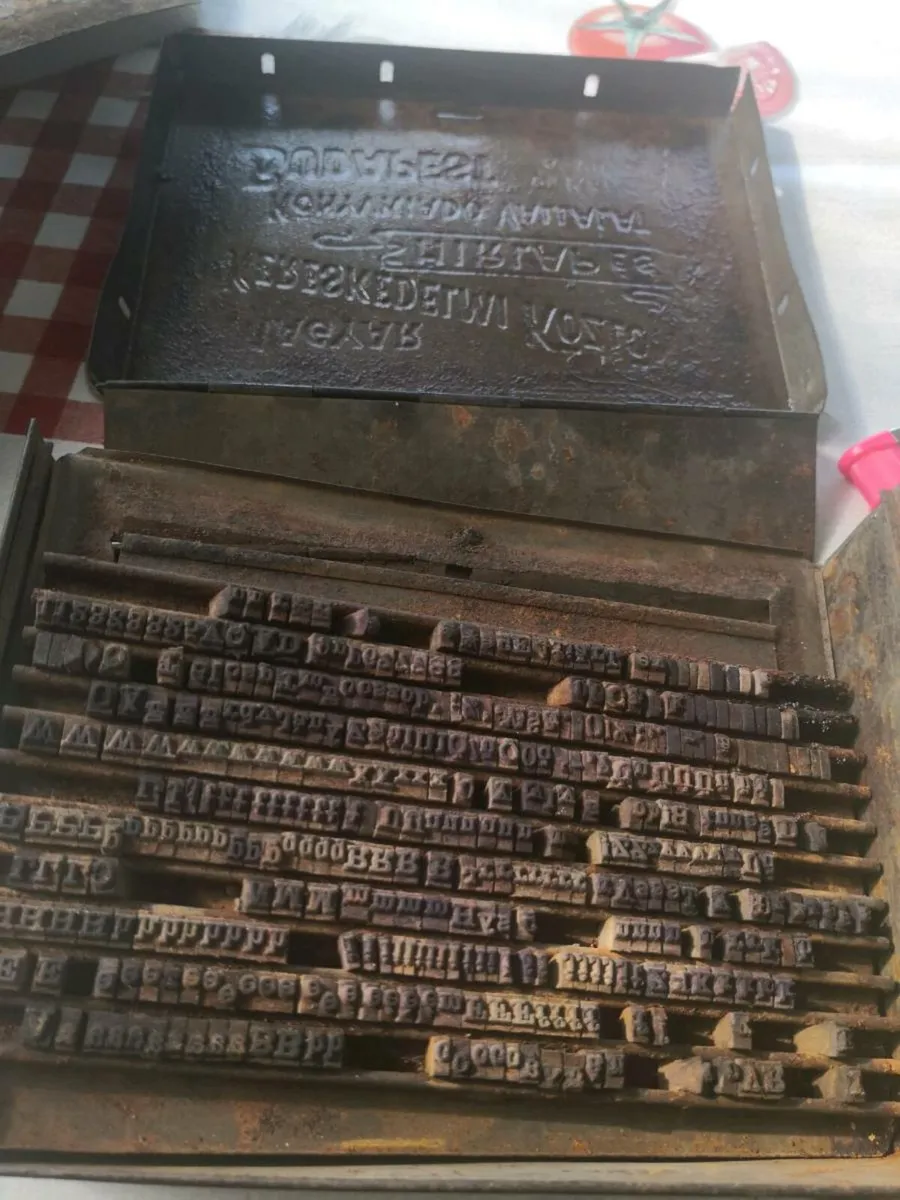 1800s printing set in original box - Image 3