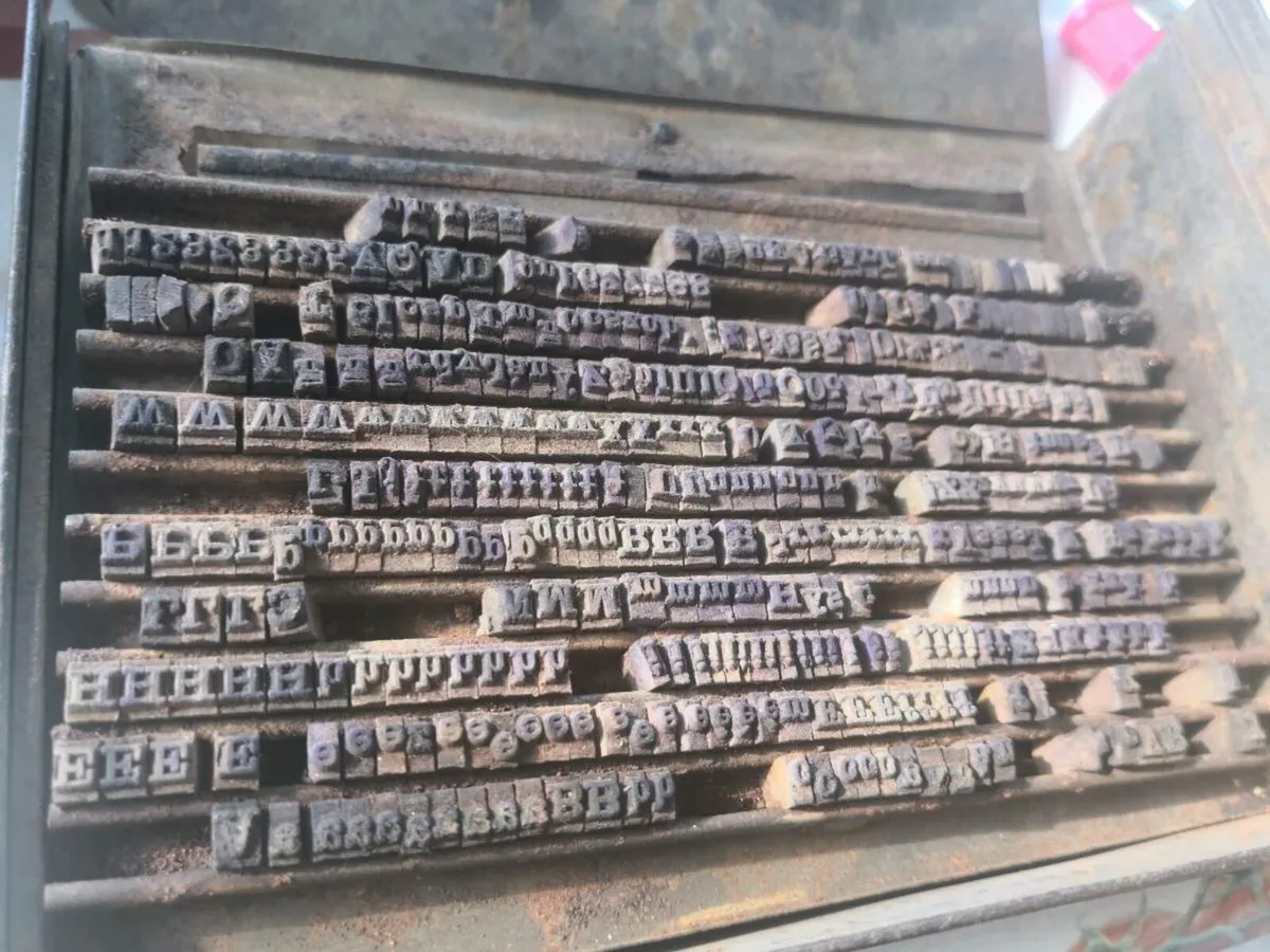 1800s printing set in original box - Image 4