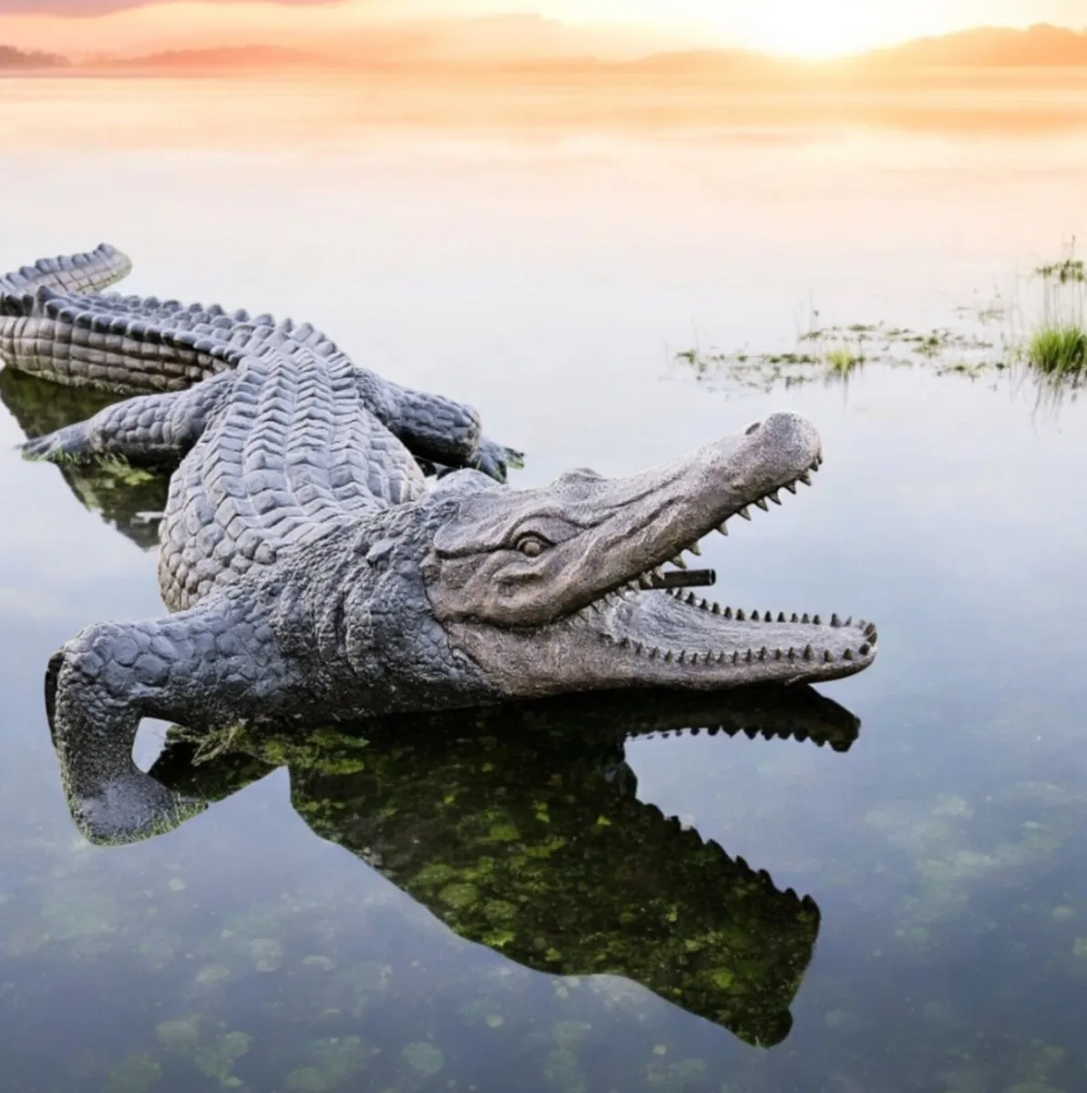 Bronze 3 meter crocodile sculpture - Image 1