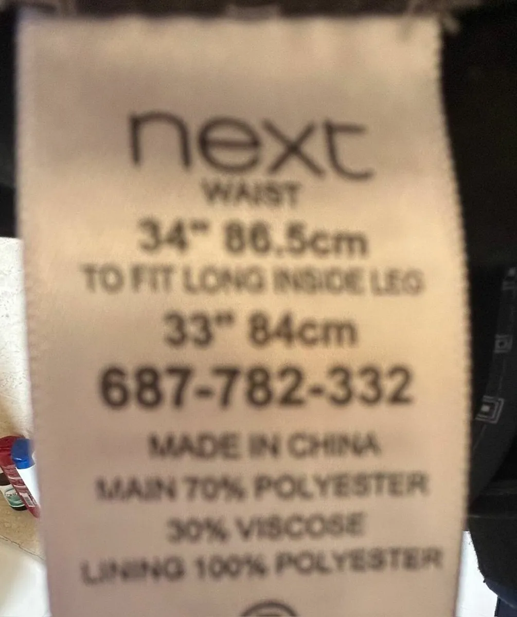 Men’s Next Navy Blue Next 3-Piece Suit, M, MINT! - Image 4