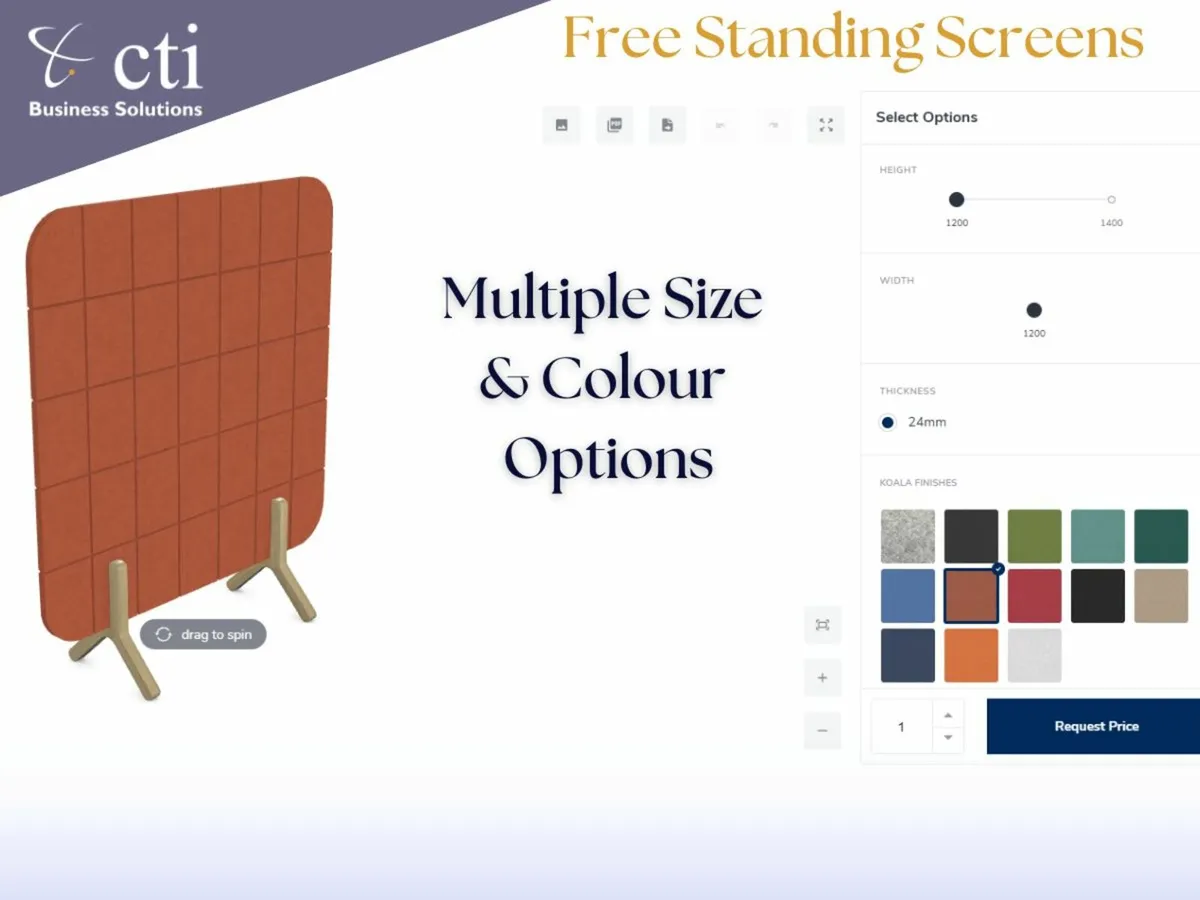 Koala Office Acoustic Divider Screens - New - Image 4