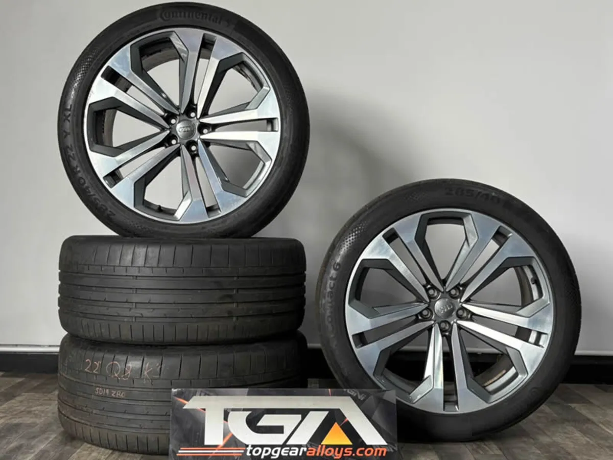 22" Genuine AUDI Q8 SQ Alloy Wheels & Continentals - Image 1