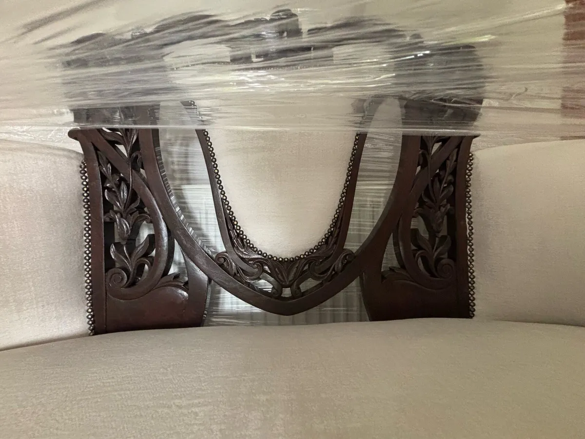 Beautiful Antique Carved Mahogany Settee - Image 2