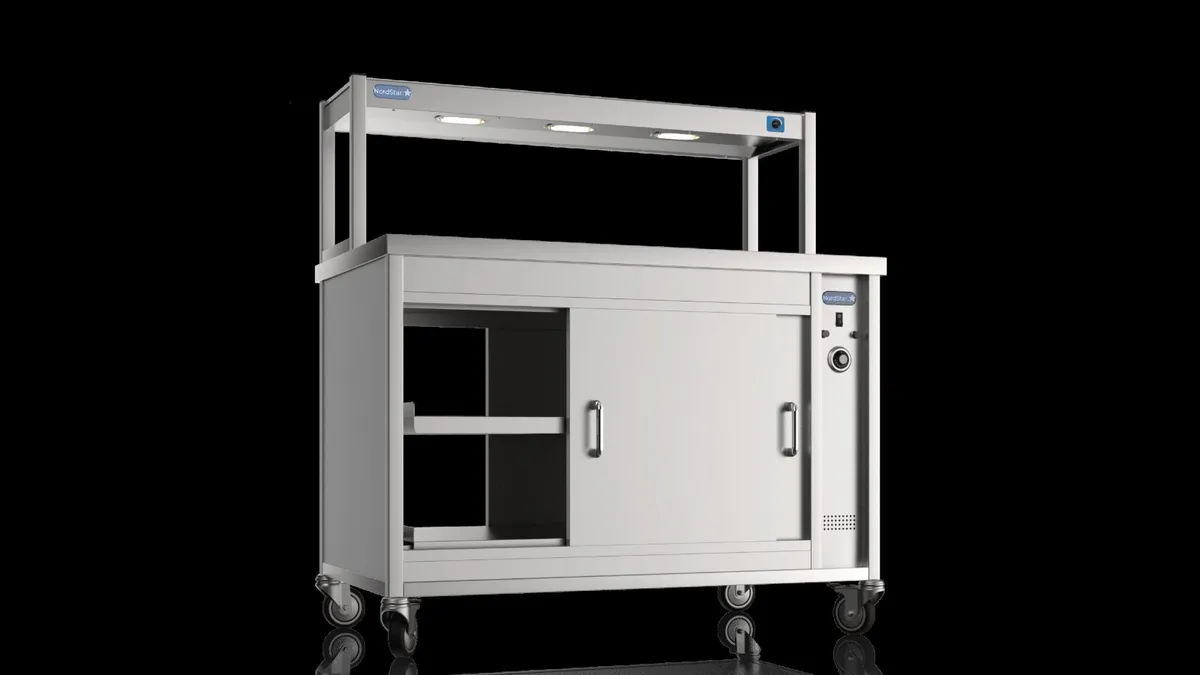 1200mm pass through hot cupboard & 1 tier gantry