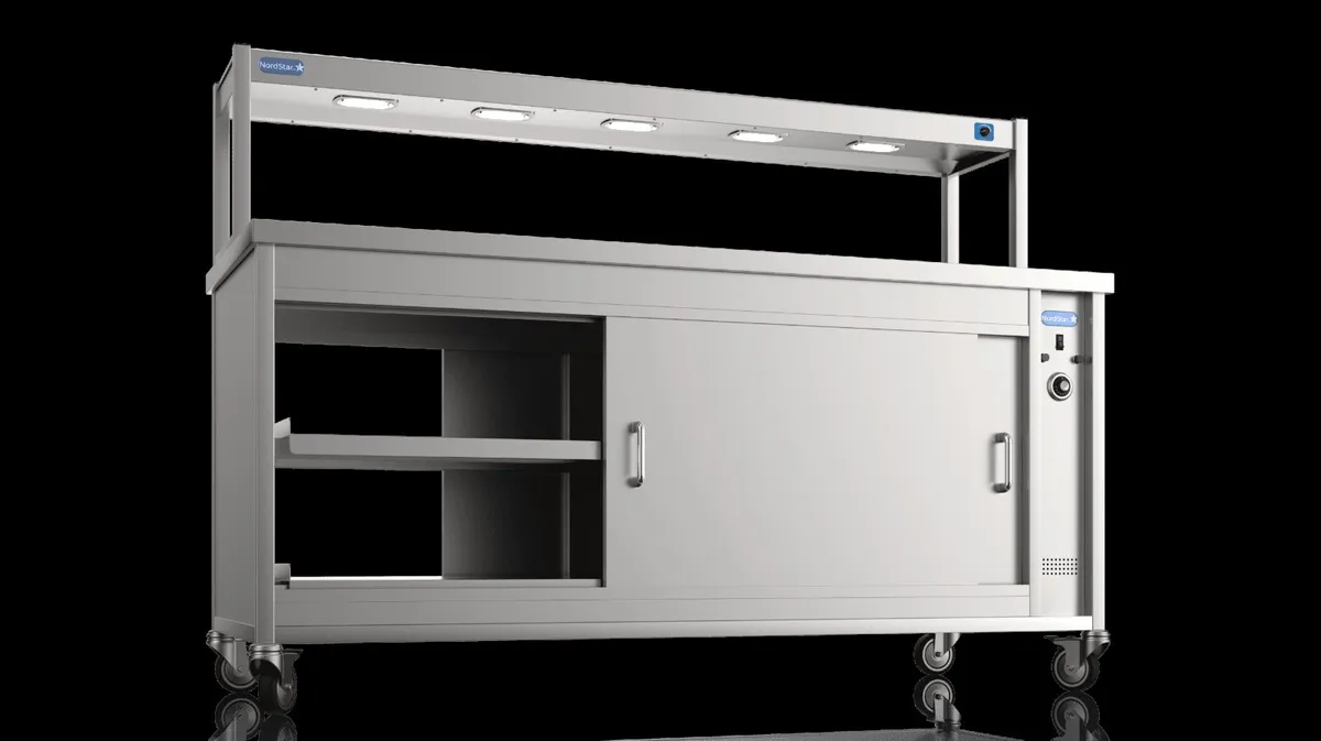 1800mm pass through hot cupboard & 1 tier gantry