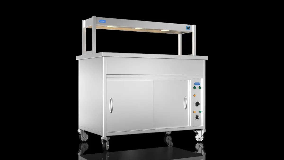 Nordstar 1200 bain marie single tier gantry combo