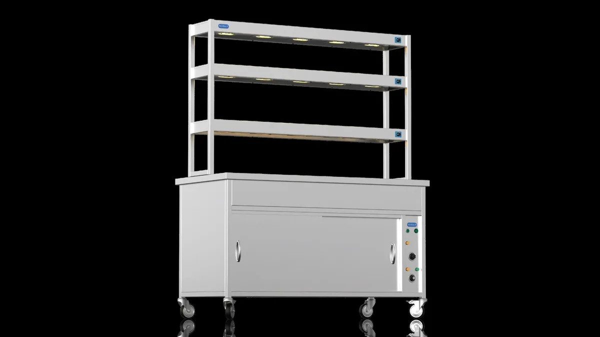 Nordstar 1500 bain marie triple tier gantry combo