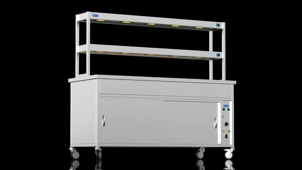 Nordstar 1800 bain marie double tier gantry combo